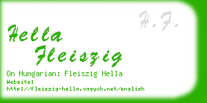 hella fleiszig business card